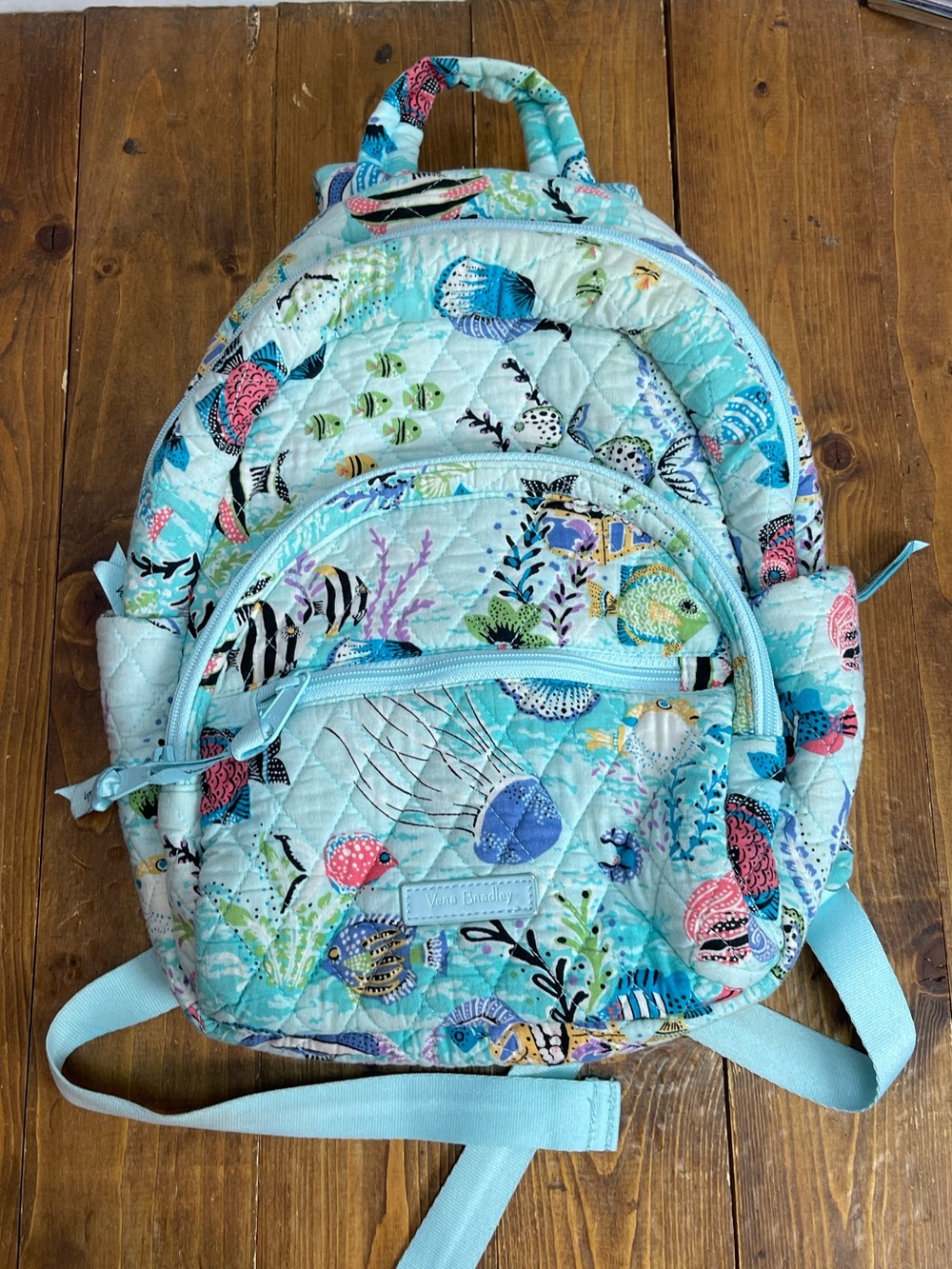 Vera Bradley light blue ocean animals mini backpack